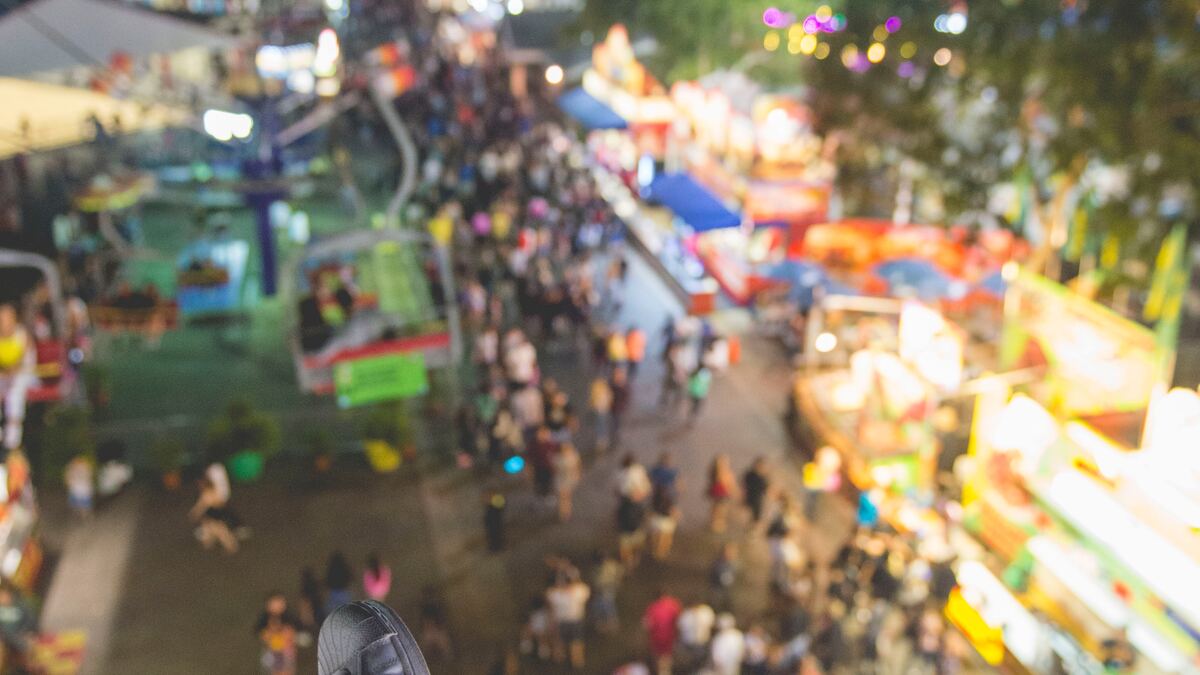 high above a carnival