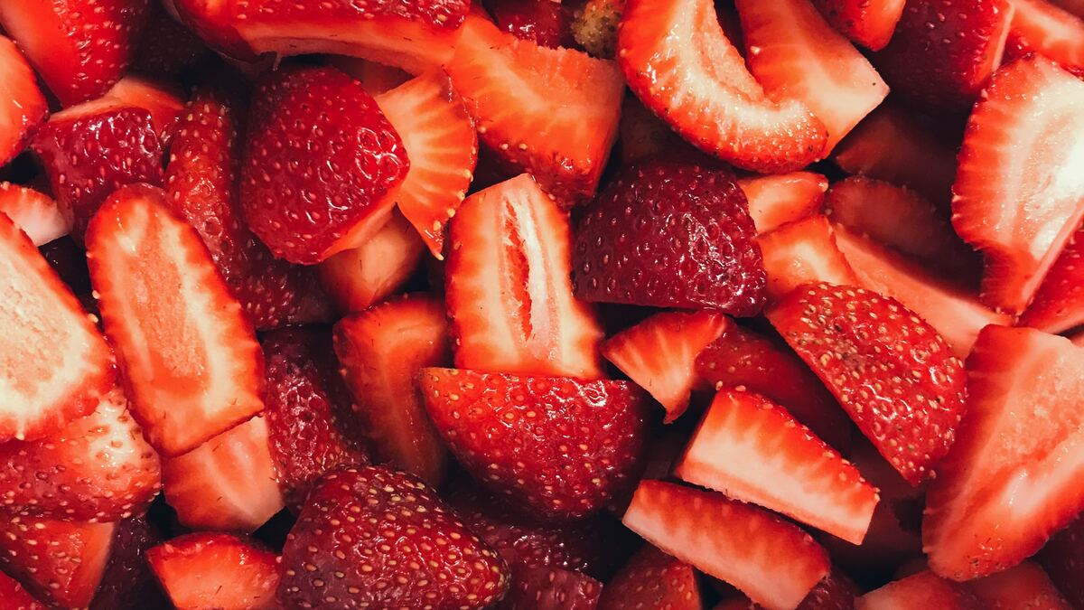 cut strawberries