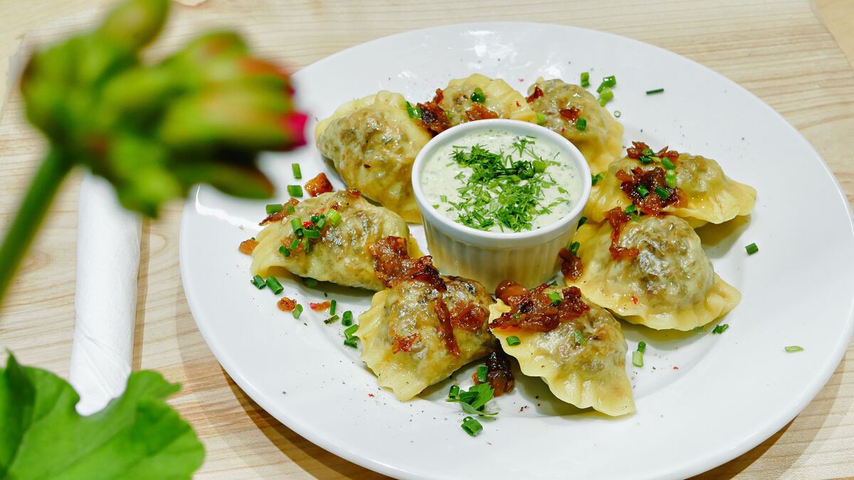 a Plate of Pierogis