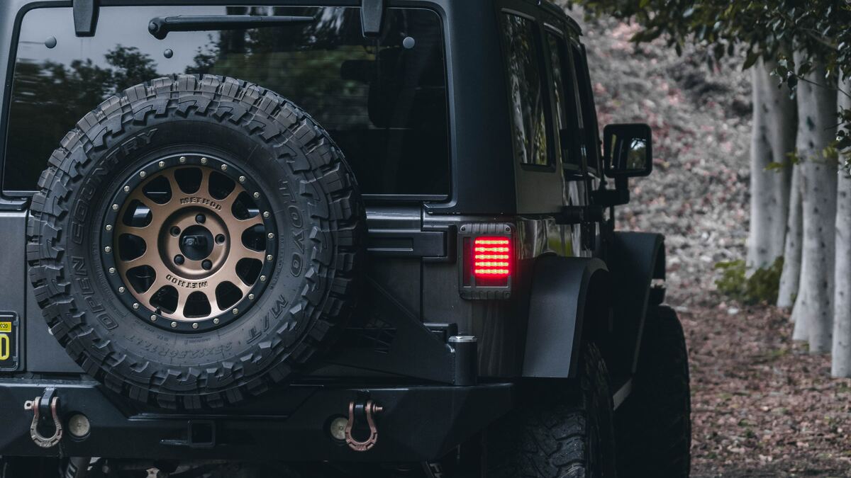 jeep wrangler on a trail