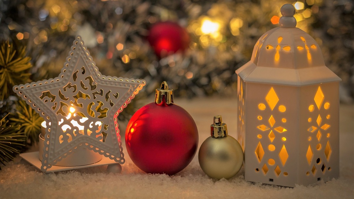 Christmas Ornaments and Lantern