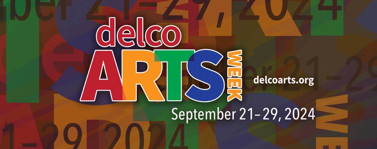 Delco Arts Week logo with dates